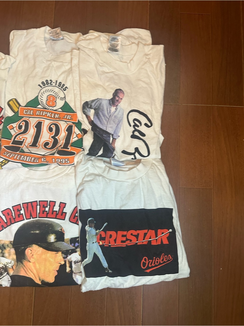 Vintage 90s Cal Ripken Jr. 6-Pack T-Shirt Lot - White Graphic Tees - Picture 4 of 10